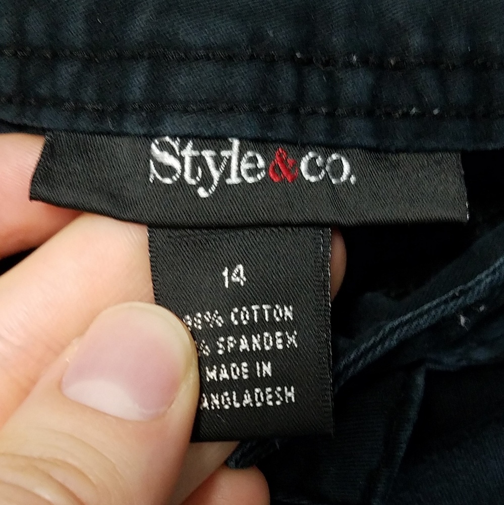 Classic Style&Co black zipper detail chinos, 14 - Picture 8 of 8